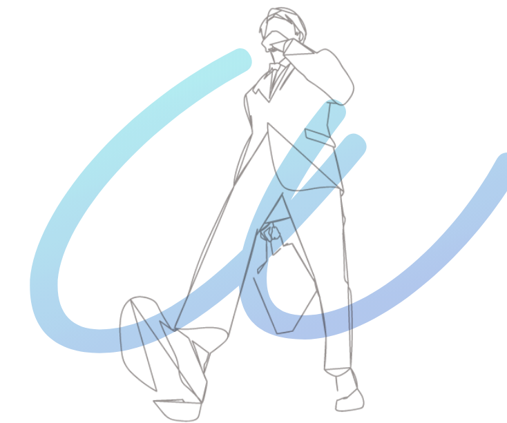 人と文字の画像